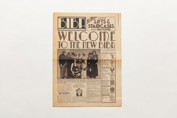 BIBA NEWSPAPER, KENSINGTON OPENING, SEPTEMBER 1973