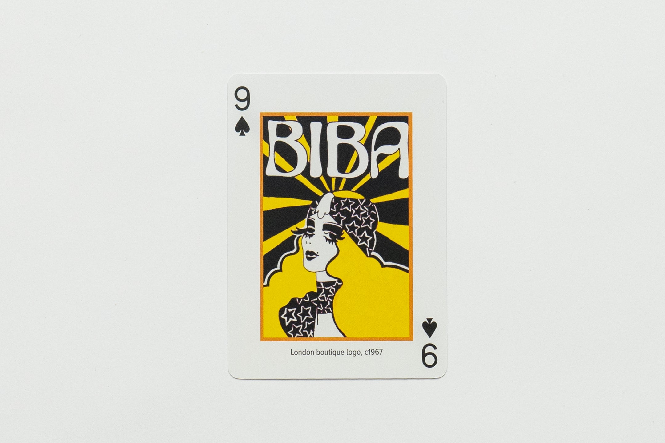 BIBA LONDON BOUTIQUE, LOGO PLAYING CARD, c. 1967