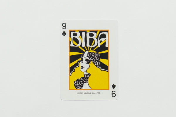 BIBA LONDON BOUTIQUE, LOGO PLAYING CARD, c. 1967