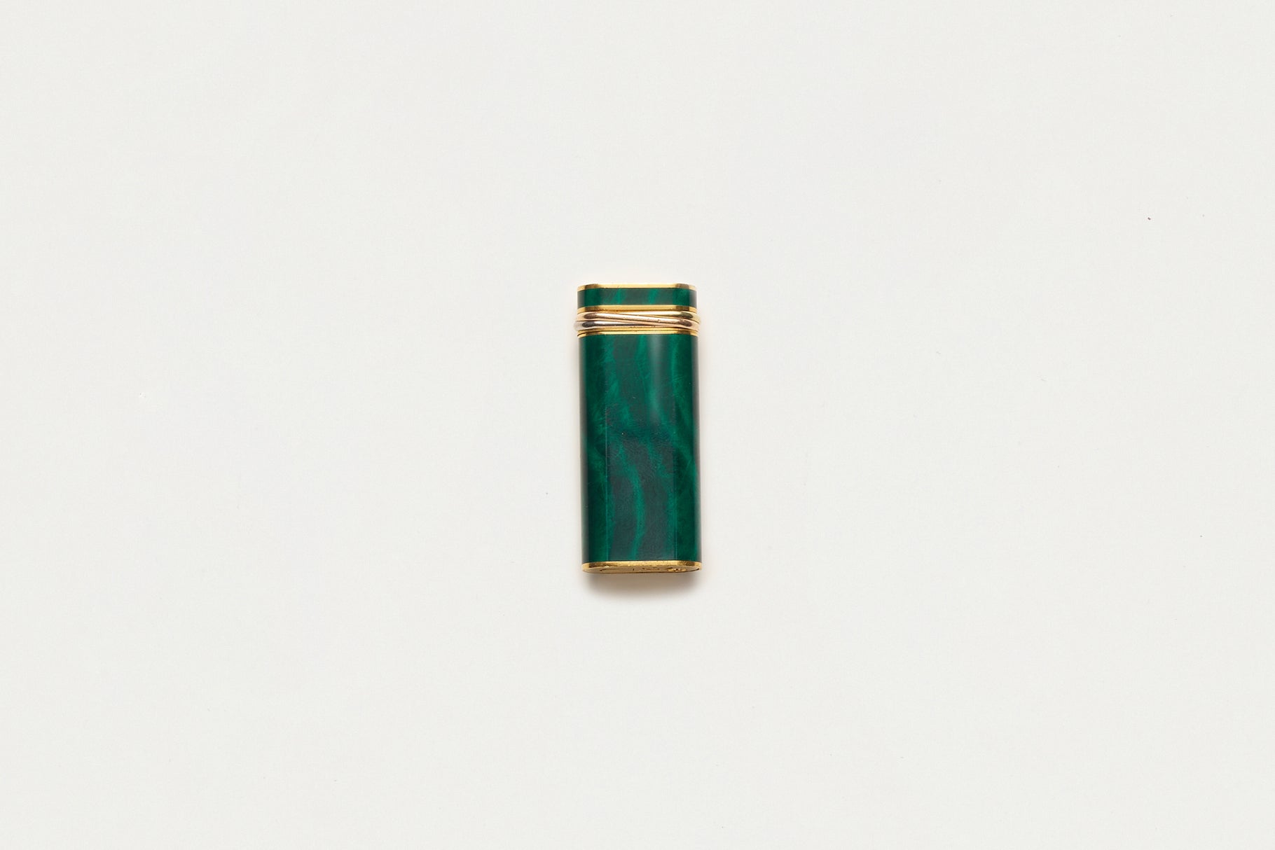 CARTIER TRINITY, MALACHITE LIGHTER, c. 1980