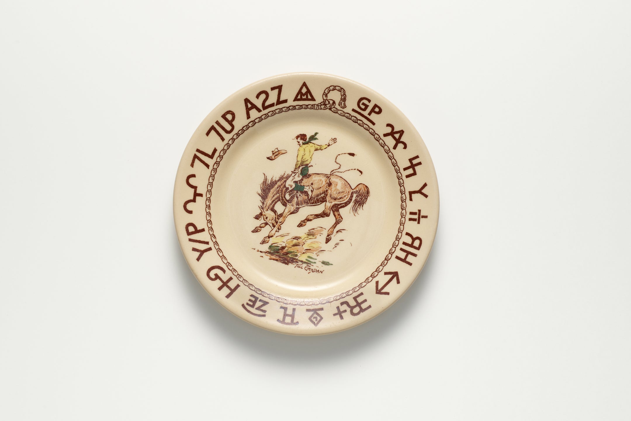 WESTWARD HO PLATE, c. 1940s