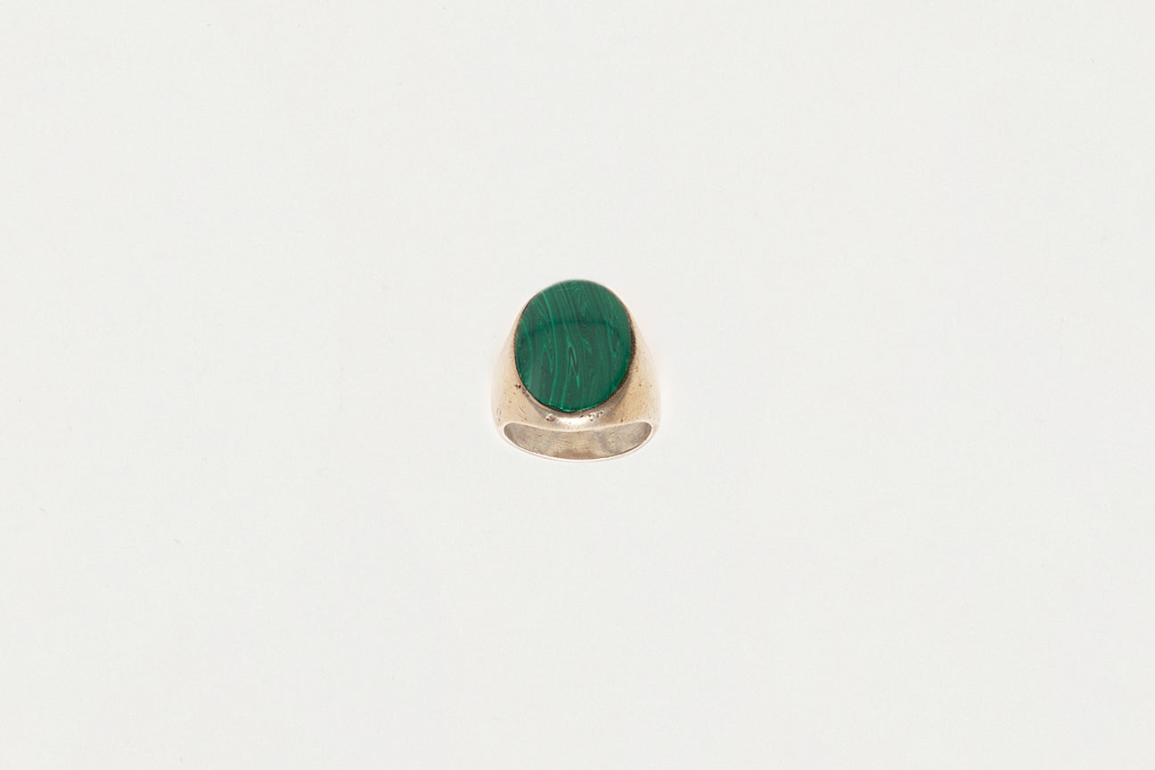 STERLING SILVER MALACHITE RING
