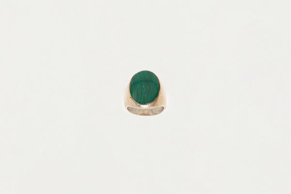 STERLING SILVER MALACHITE RING