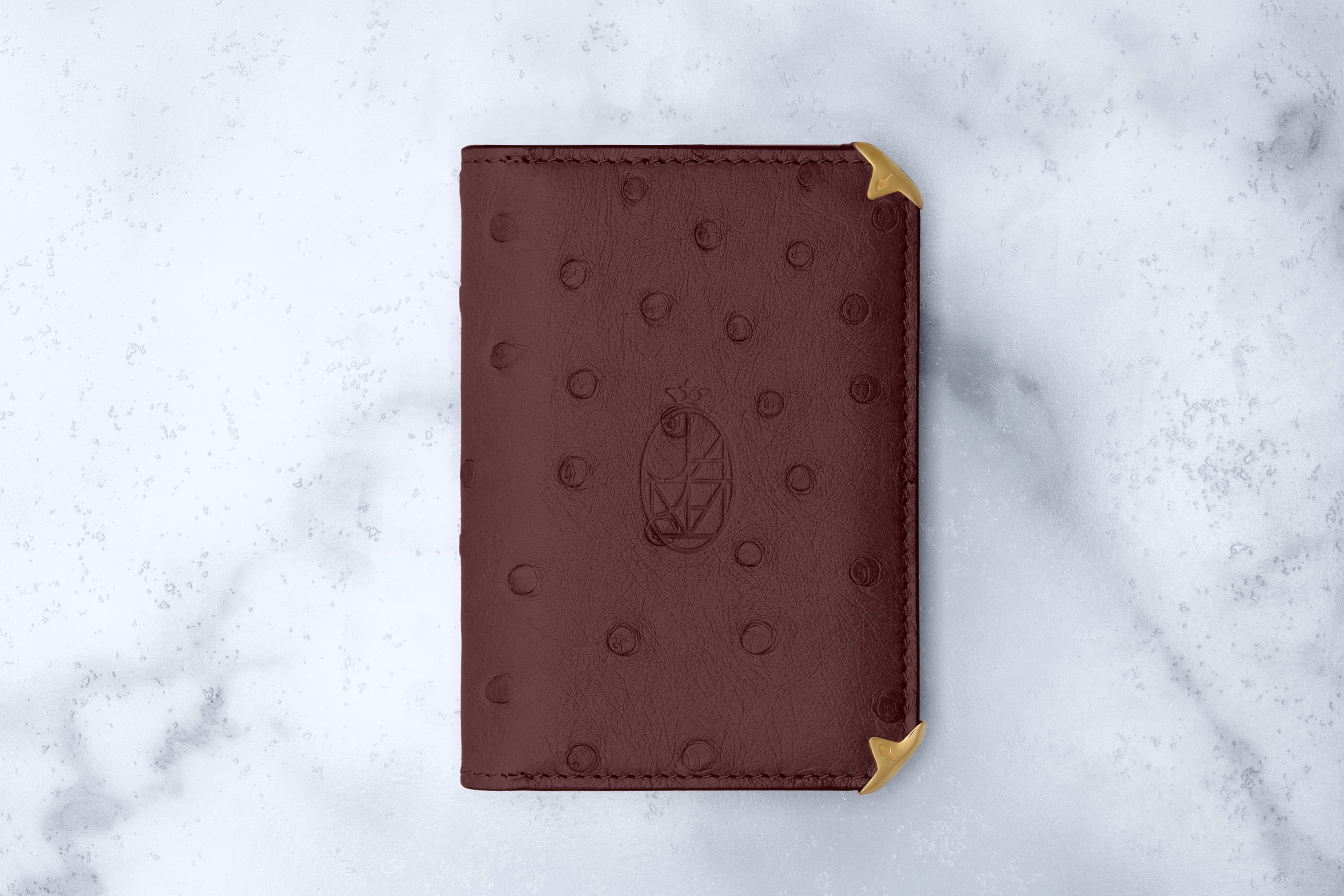 ELSTON TRIFOLD WALLET - OSTRICH – Jacques Marie Mage