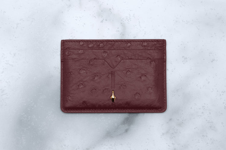 THEODORE CARD HOLDER - OSTRICH